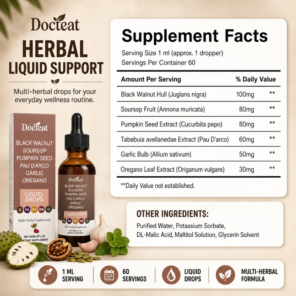 Docteat Black Walnut Soursop L - Herbal Wellness Liquid ulasan dan harga