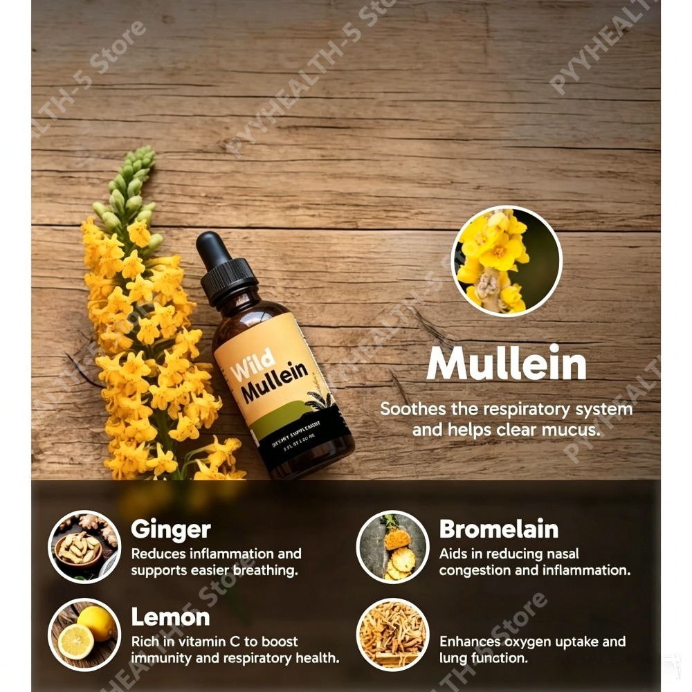 Tetes Daun Mullein Liar dengan - Herbal Wellness Liquid ulasan dan harga