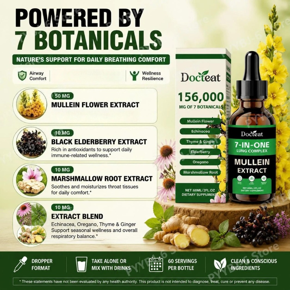 Docteat 7-in-1 Mullein Extract - Herbal Wellness Liquid ulasan dan harga