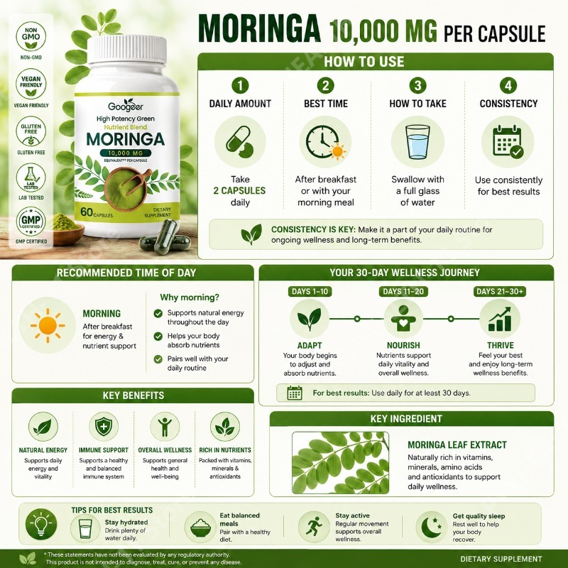 Suplemen Moringa Premium denga - Herbal Wellness Formula ulasan dan harga